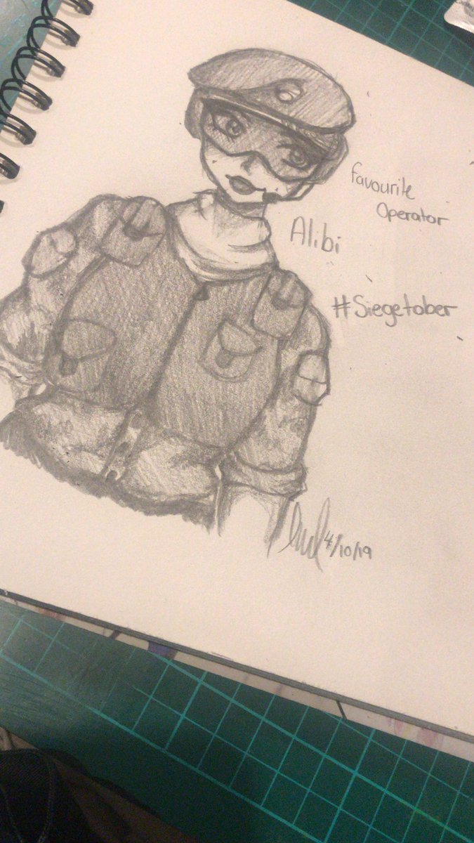 Gaming2Cat's tweet image. So I’m taking part in #Siegetober cause I love the characters, plus I love an art challenge😄😄 I got the prompt list from @BlurSquidArt (love you and your art by the way!!) also I’m late starting this cause family issues.