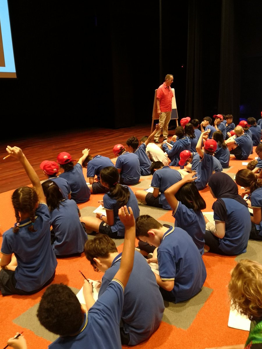 catfeinatedTL's tweet photo. #RossWelford is in the house! Kiddos are loving the prompts and engagement. #ISKLreads #ISKLwrites #writingupkillerbeginning https://t.co/or8RqOgqBq