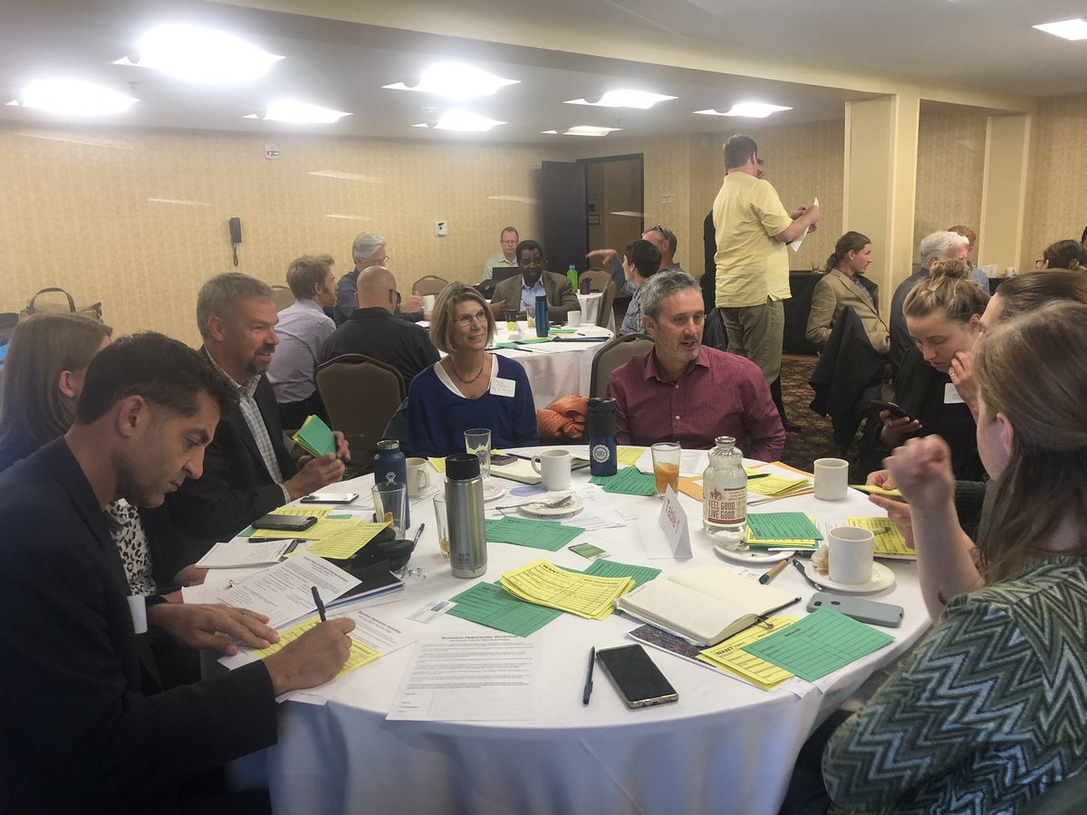 CenterforSusta1's tweet image. Quite a range of folks showed up to learn more about industrial symbiosis today at a NISP workshop CSI helped host. Looking forward to following up on opportunities to keep moving industrial symbiosis forward in Washington State!