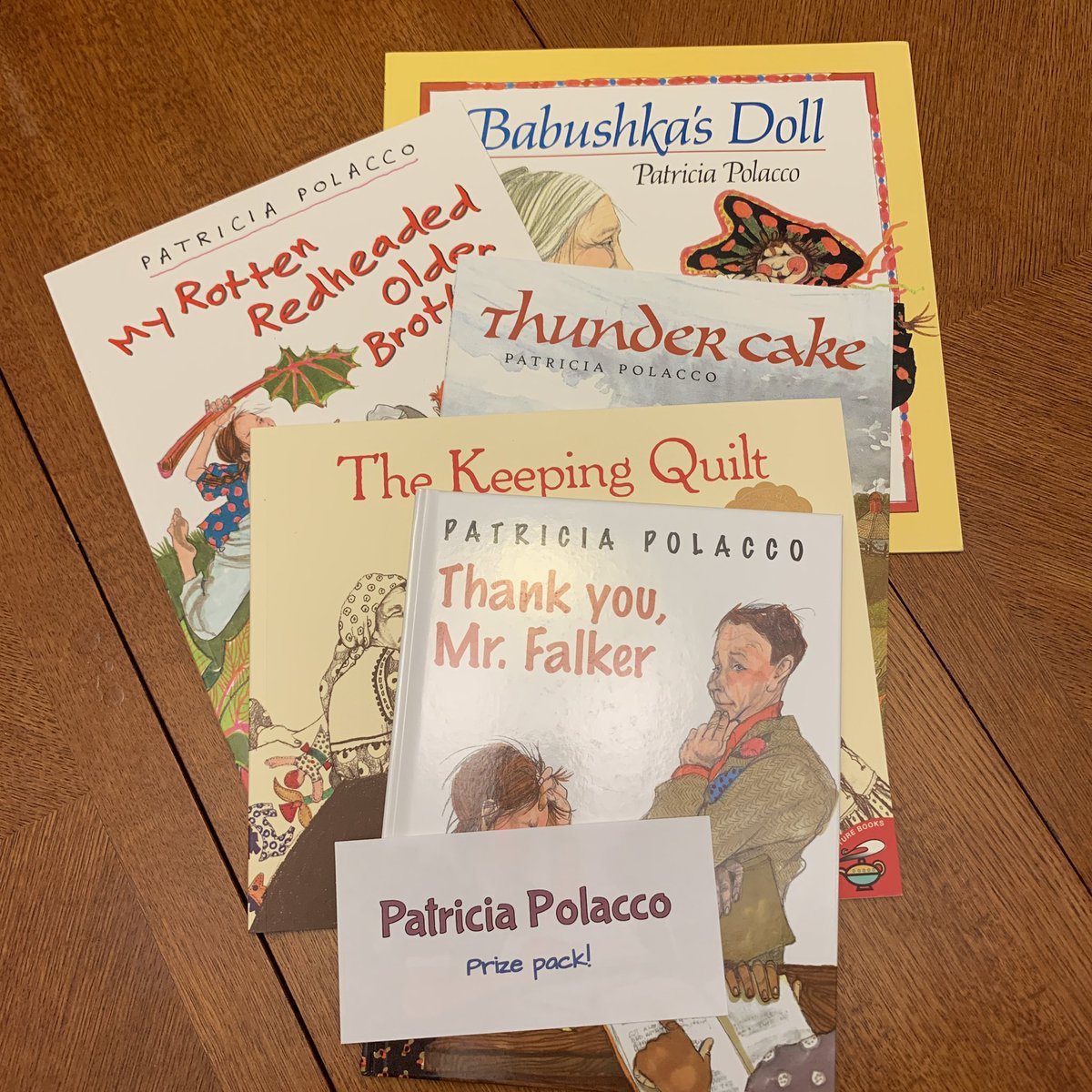 Because you can NEVER have too many <a href="/PatriciaPolacco/">Patricia Polacco</a> books in your classroom library. 💕📚 

Who'll get it on Saturday? #edcampBigSky #MTedchat