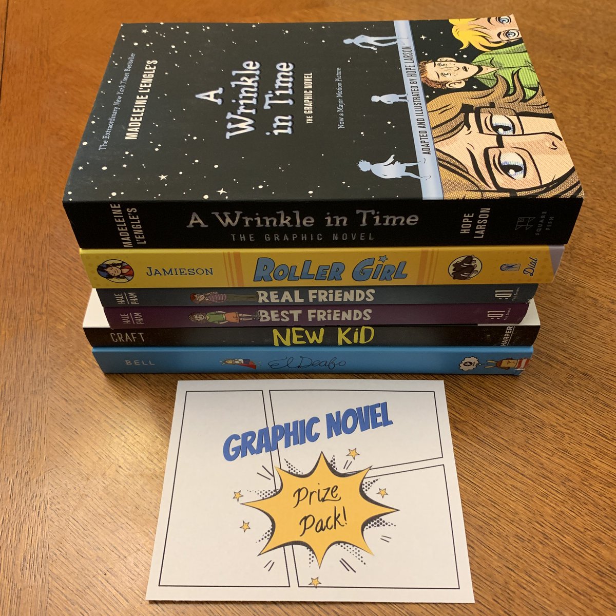 Graphic novels. Let's give the kids what they want! Excited to see who picks this bundle 😍
#edcampBigSky #MTedchat #graphicnovels