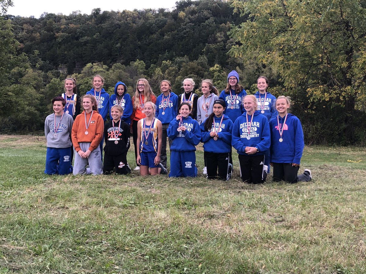 JH XC in action, 4 earned medals and 14 achieved personal records.#2020HowardWinn #CadetNation