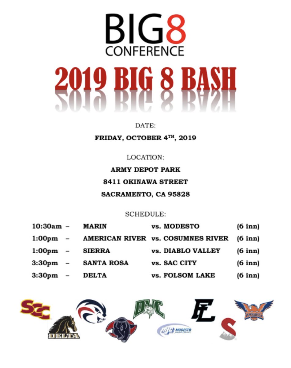 Big8Bash1's tweet photo. The schedule is out for tomorrow’s Big 8 Bash! https://t.co/GSSRtNwu7B