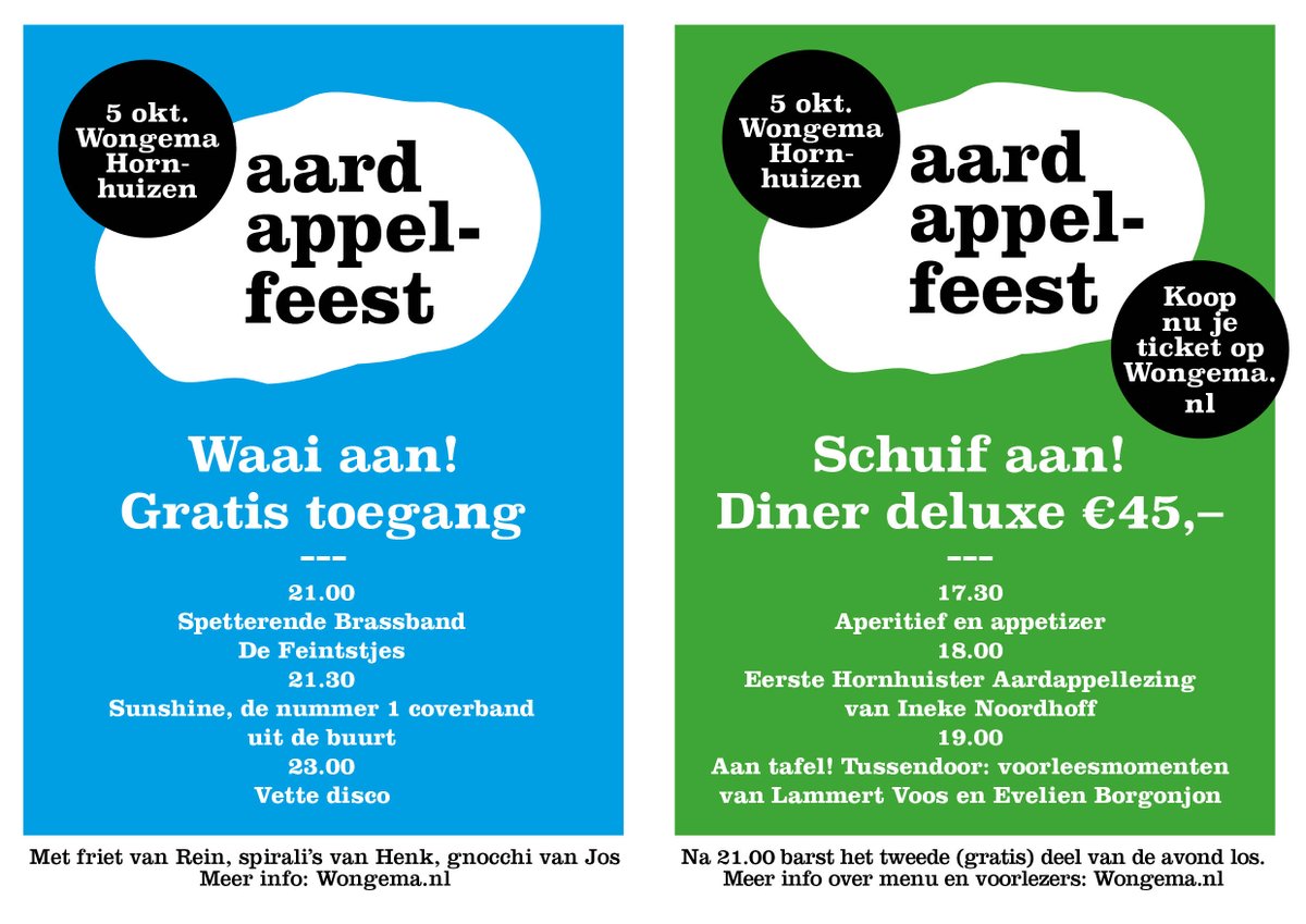 aardappelfeest's tweet photo. Vandaag in de @volkskrant , morgen in Hornhuizen: Het Aardappelfeest! Ga snel naar https://t.co/7c49kkX0eu om je ticket te regelen. #ikbeneenaardappel #aardappelfeest https://t.co/ovadQo1qWT