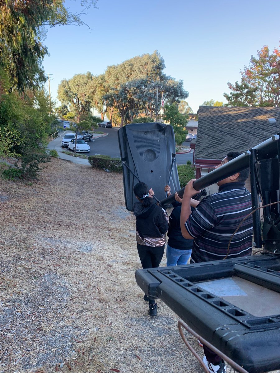GabrielChilcott's tweet photo. Caught #BeeingKind; middle schoolers saw me taking apart the old basketball hoop and asked if I needed help. I did! Thank you. https://t.co/ULSqo7JhgH