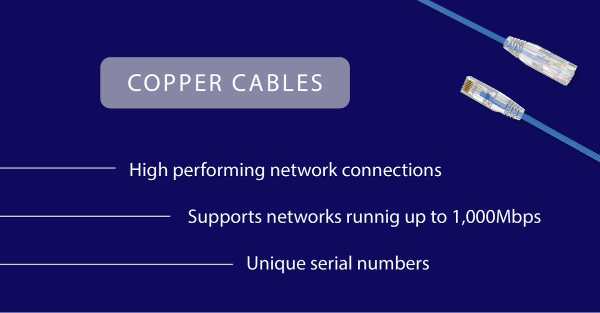 Enconnex's tweet image. High performing network connections: ☑️
Supports networks running up to 1,000Mbps: ☑️
Unique serial numbers: ☑️

Our copper cables are tested to the highest quality and exceeds industry standards. Get yours today: bit.ly/2ZwGm5K #CopperCabling #Connectivity