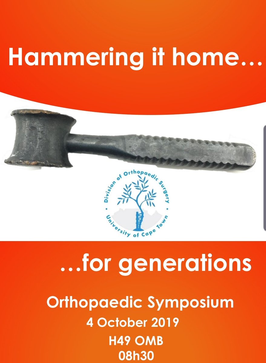UCTOBL's tweet photo. Excited about today's talks by @Impulse_Biomed @skillz_na and many others at the 2019 orthopaedic research unit day. Join us if you are around and yes there will be rugby and lunch @UCT_MDL @_Saberi @SudeshSivarasu @uctbme https://t.co/6cuaVLqNSv