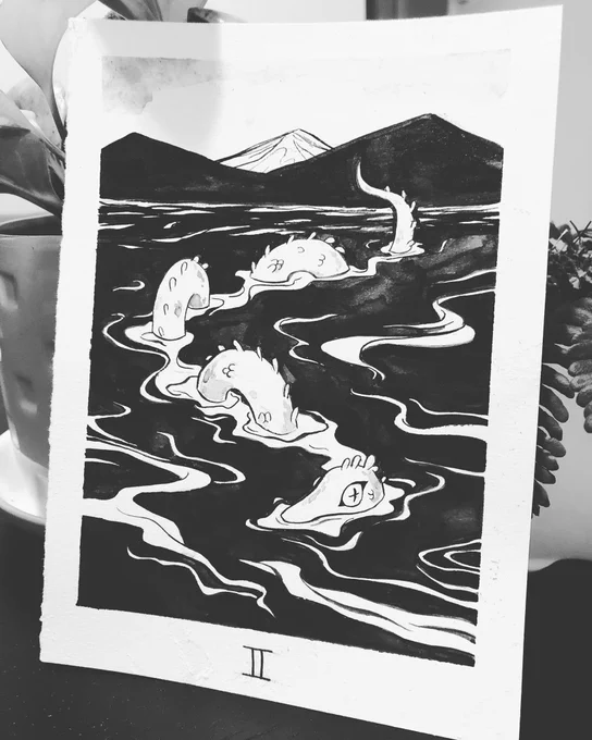 #inktober day 2: Ogopogo
#ogopogo #cryptid #inktober2019 