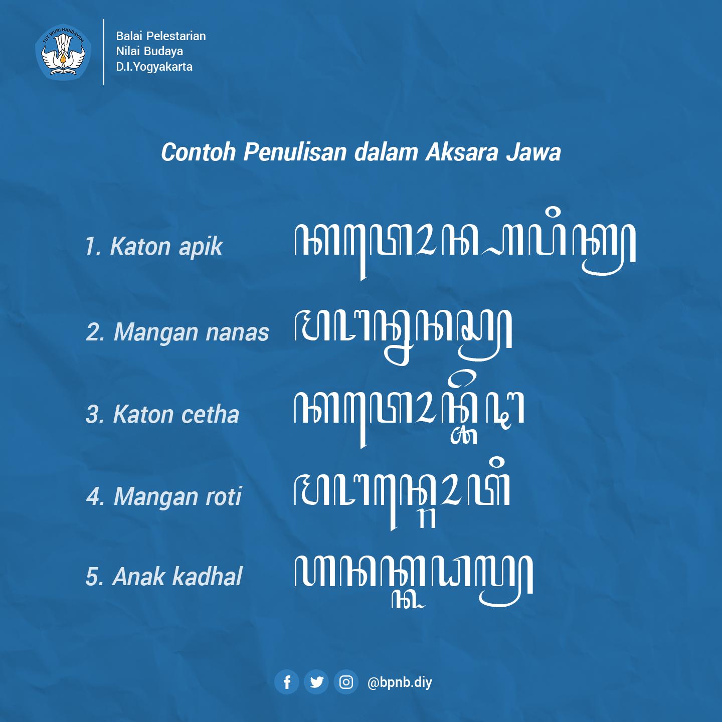 Bpnb D I Yogyakarta On Twitter Misalnya Kalimat Mangan Roti Makan Roti Agar Kalimat Tersebut Tidak Dibaca Manganaroti Maka Perlu Mematikan Vokal Pada Huruf Na Dengan Cara Memberi Pasangan Yang Diletakkan Pada Huruf