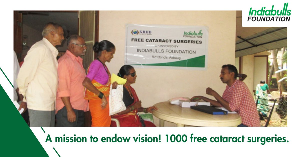indiabullsfoun's tweet photo. More than 1000 free surgeries have been sponsored as #IndiabullsFoundation partners with K. B. Haji Bachooali Charitable Ophthalmic &amp; E.N.T. Hospital to provide eye care services to the rural and tribal people of Alibaug taluka.
#Indiabulls #Eyecare #Cataractsurgery https://t.co/dzpqIUuvtL
