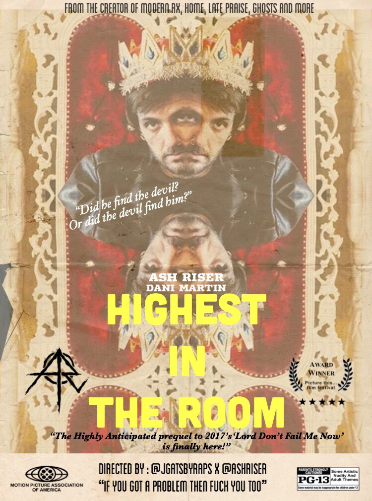 ASHRISER's tweet photo. Fuck it, here y’all go! #highestintheroom directed by @jgatsbyraps and @ashriser.. the prequel to #LDFMN
WE’RE JUST GETTING STARTED!
https://t.co/cLxEI7Z4lt https://t.co/jzuMP9Z6hy