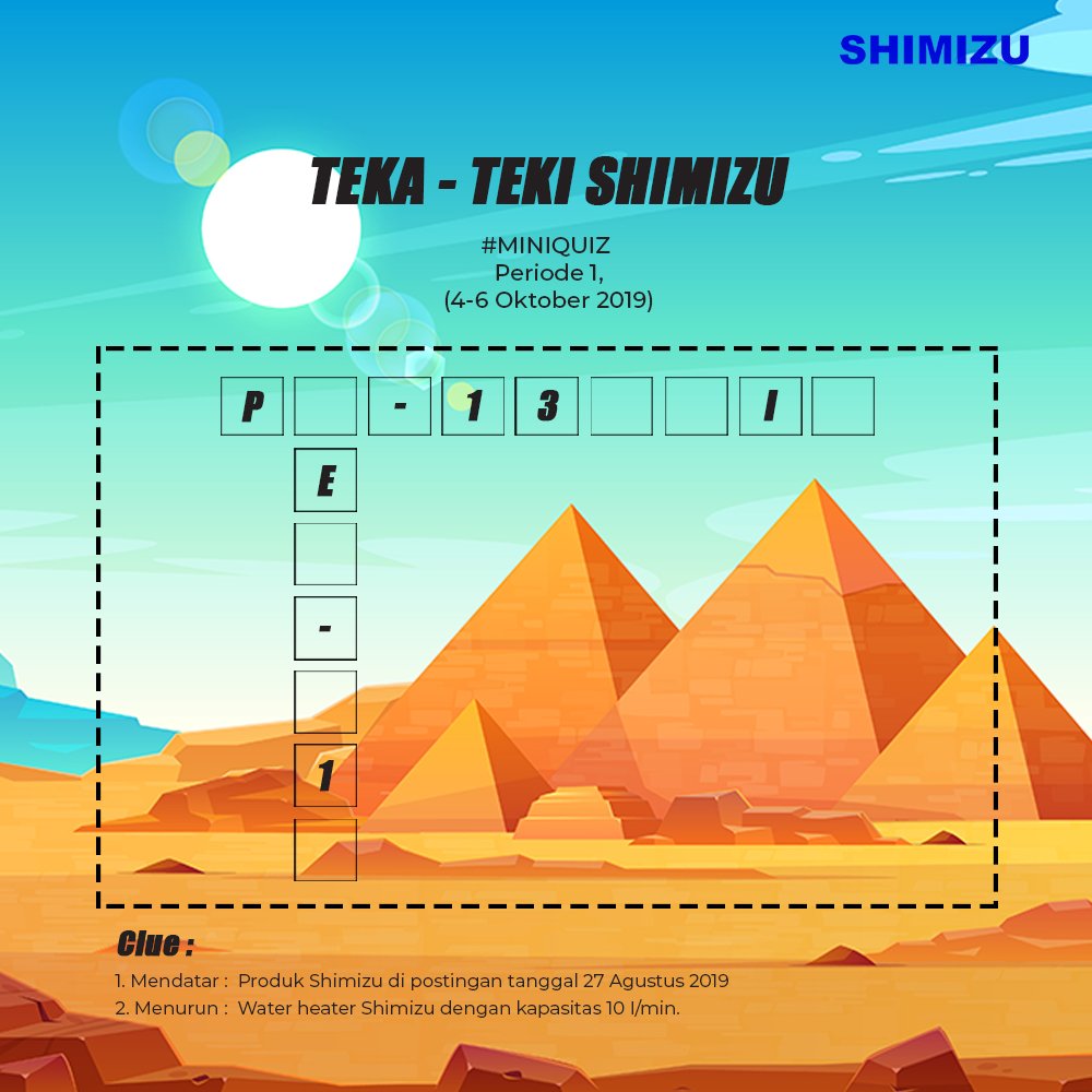 Shimizu_Indo's tweet photo. Menangkan hadiah menarik untuk 3 orang pemenang! (akan dipilih 1 pemenang dari Facebook, Twitter, dan Instagram)

Keputusan pemenang bersifat mutlak dan tidak dapat diganggu gugat. Yuk jawab semenarik mungkin! 👇😊

#ShimizuIndonesia
#SHIMIZUcintaibumi
#BintangnyaPompaAir https://t.co/944jVUBbQq