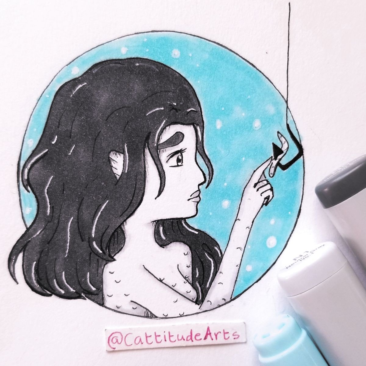 CattitudeArts's tweet photo. #inktober day 3: Bait 
I'll probably start doing these every other day https://t.co/bmpJxrzyP0