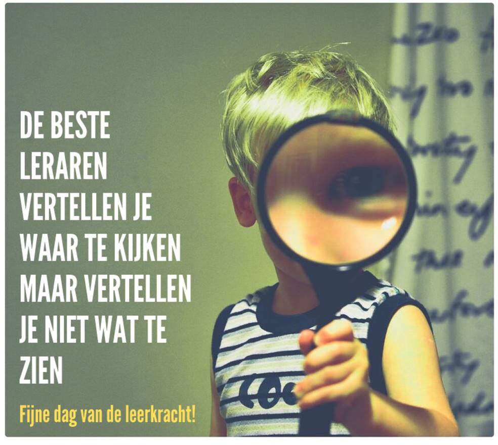 Geniet van een geweldige dag van de leerkracht (en van alle verwennerij die daarbij hoort)!