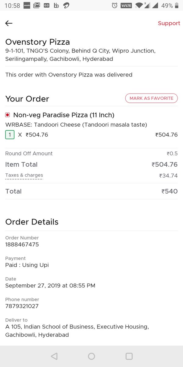 Prashant_Sawab's tweet photo. Order neither been delivered nor amount been refunded, poor customer service #zomatoexposed #Zomato https://t.co/FFEIO6yuXl