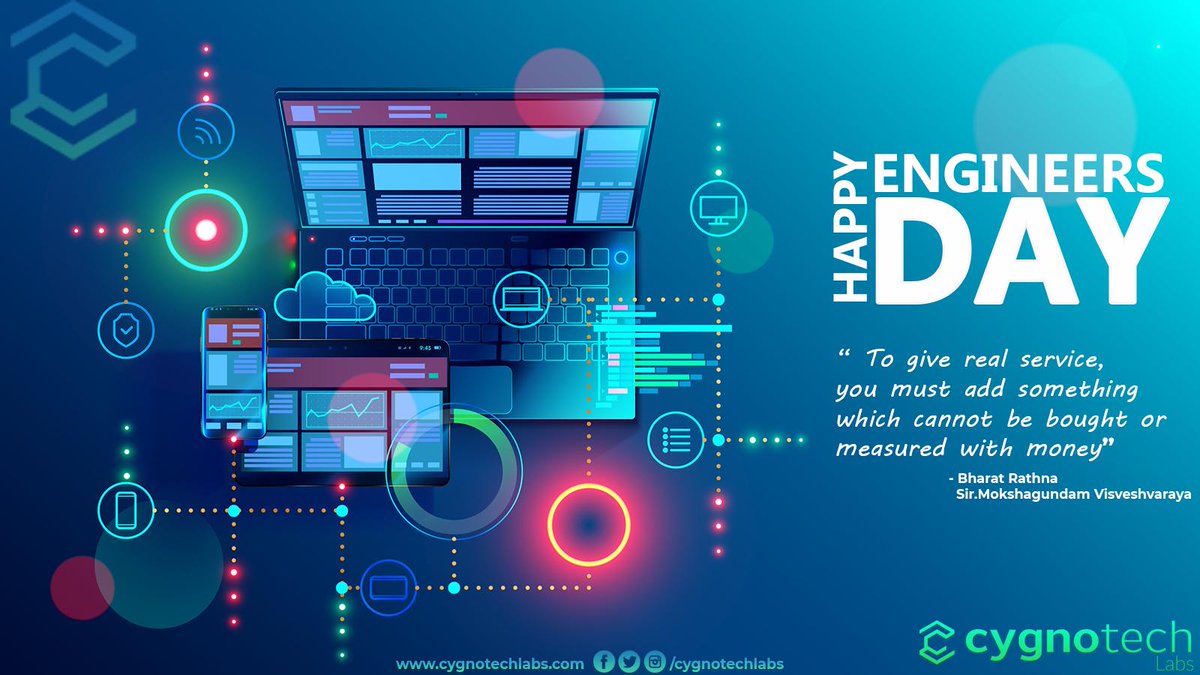 cygnotechlabs's tweet photo. On this special day here's wishing our dreams of a new tomorrow come true!
#happyengineersday 
#cygnotech
#labs
#technology https://t.co/cgwnUN51K3