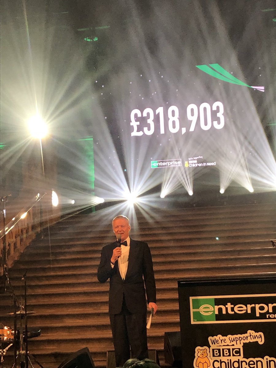 SimonERACUK's tweet photo. I am so excited to announce that we @UKEnterprise smashed it. £318,903 for @BBCCiN. Super proud of my amazing team who helped to pull this amazing night together. https://t.co/2ceERpVBWa