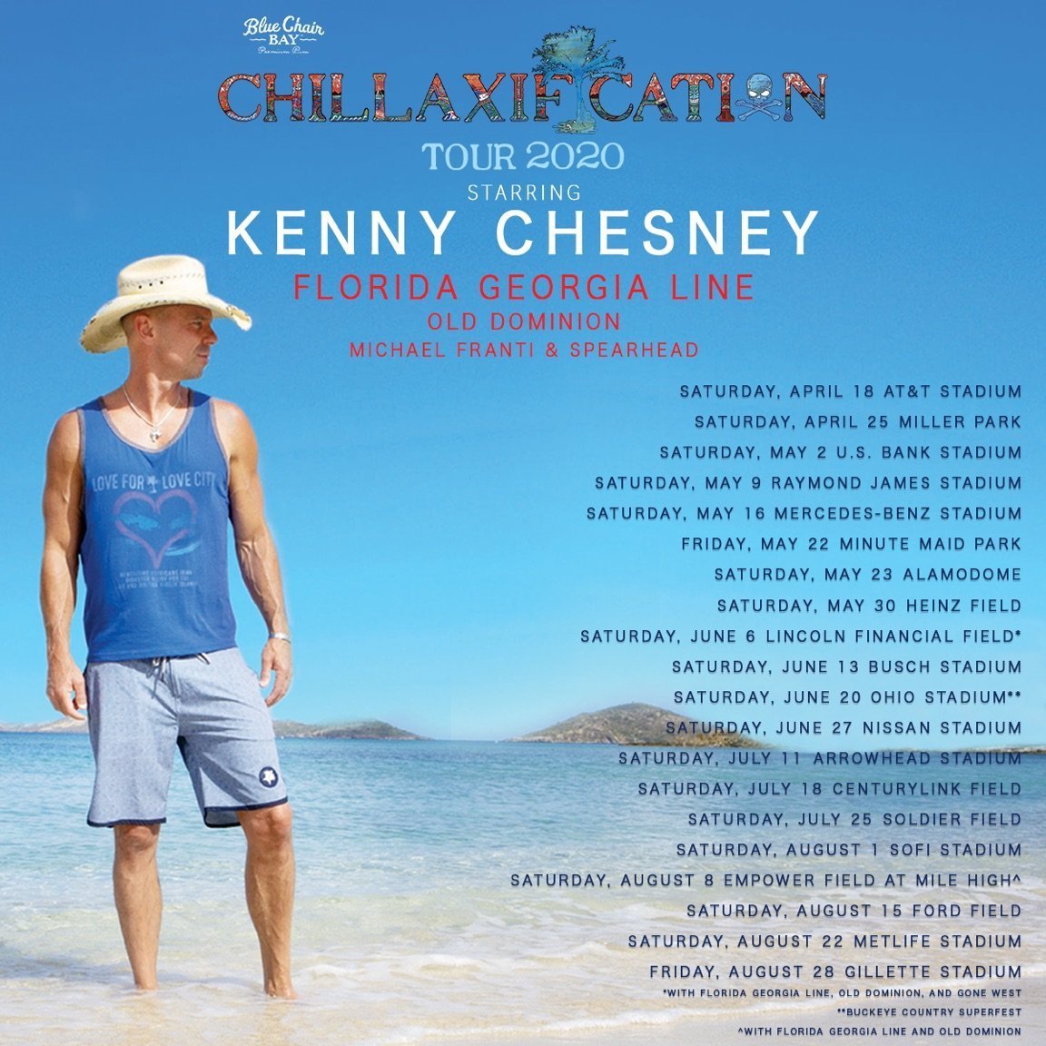 ‼️ Tickets ONSALE FRIDAY 10/4 @ 10am Local 🕙 for #ChillaxificationTour with <a href="/kennychesney/">Kenny Chesney</a> + <a href="/FLAGALine/">Florida Georgia Line</a> + <a href="/OldDominion/">Old Dominion</a> + #michaelfranti ‼️ #SoulrockerFam #NoShoesNation → michaelfranti.com/tour-dates/