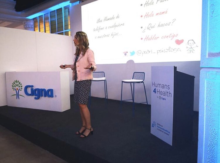 nfvega's tweet photo. I aniversario #Humans4Health By @Cigna_Espanol 💬 @Patri_Psicologa “El lenguaje es poderoso, las palabras condicionan lo que sentimos” Que los dptos de RRHH despierten!! Ella renombró al suyo “Dpto de PERSONAS” 😜 #ComunicacionPositiva https://t.co/wKnBoGsfro
