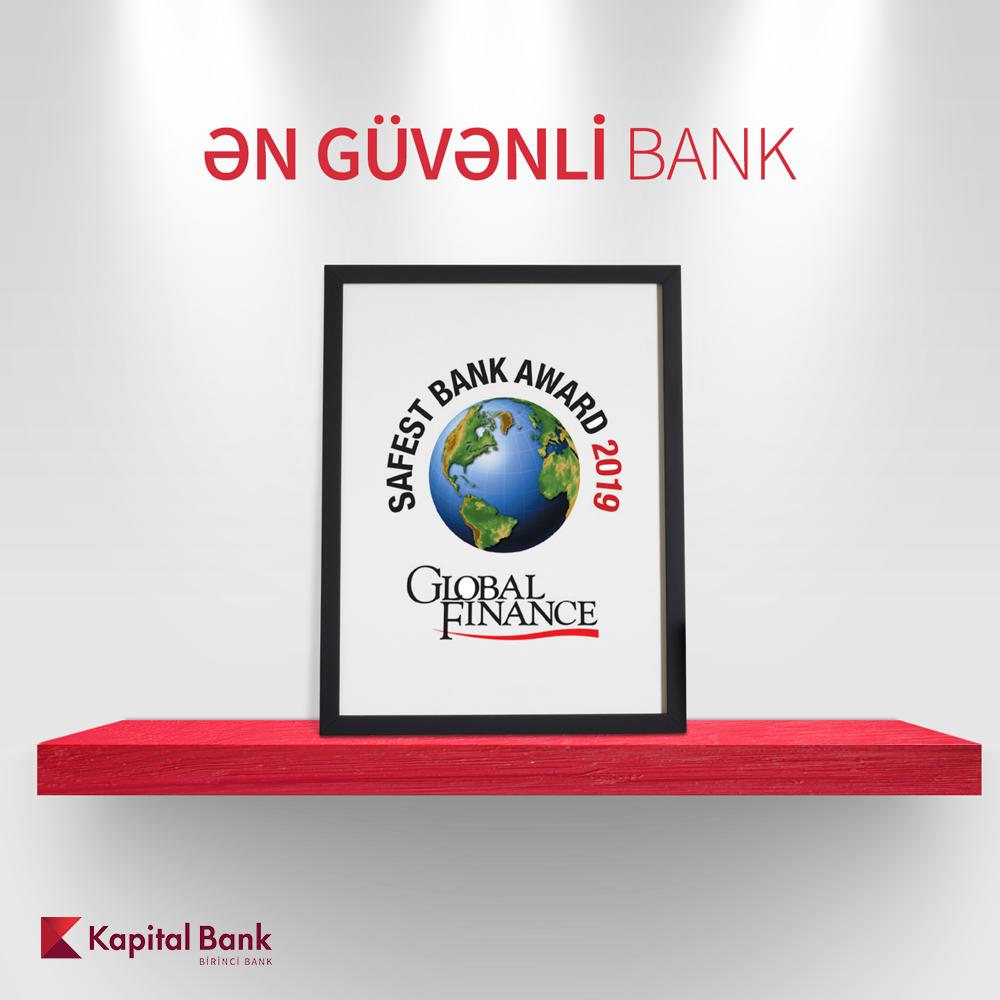 KapitalBankOJSC's tweet photo. Kapital Bank yenə də Azərbaycanın “Ən Güvənli Bank”ı seçildi!
Məşhur Global Finance jurnalı bankımızı Azərbaycanın “Ən Güvənli Bank”ı (“The Safest Bank in Azerbaijan for 2019”) adına layiq görüb.

Ətraflı: ▶ https://t.co/bgFpe5ZnfZ https://t.co/nvqyPGt561