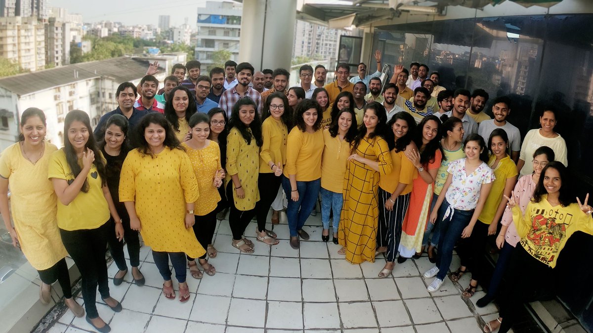 InfiniteCS97's tweet photo. Dressed in yellow #infinitemumbai celebrated 5th day of Navratri.
#9dayscelebration #Navratricolors #Navratri2019 #Teaminfinite #happynavratri https://t.co/ywajz48SQ2