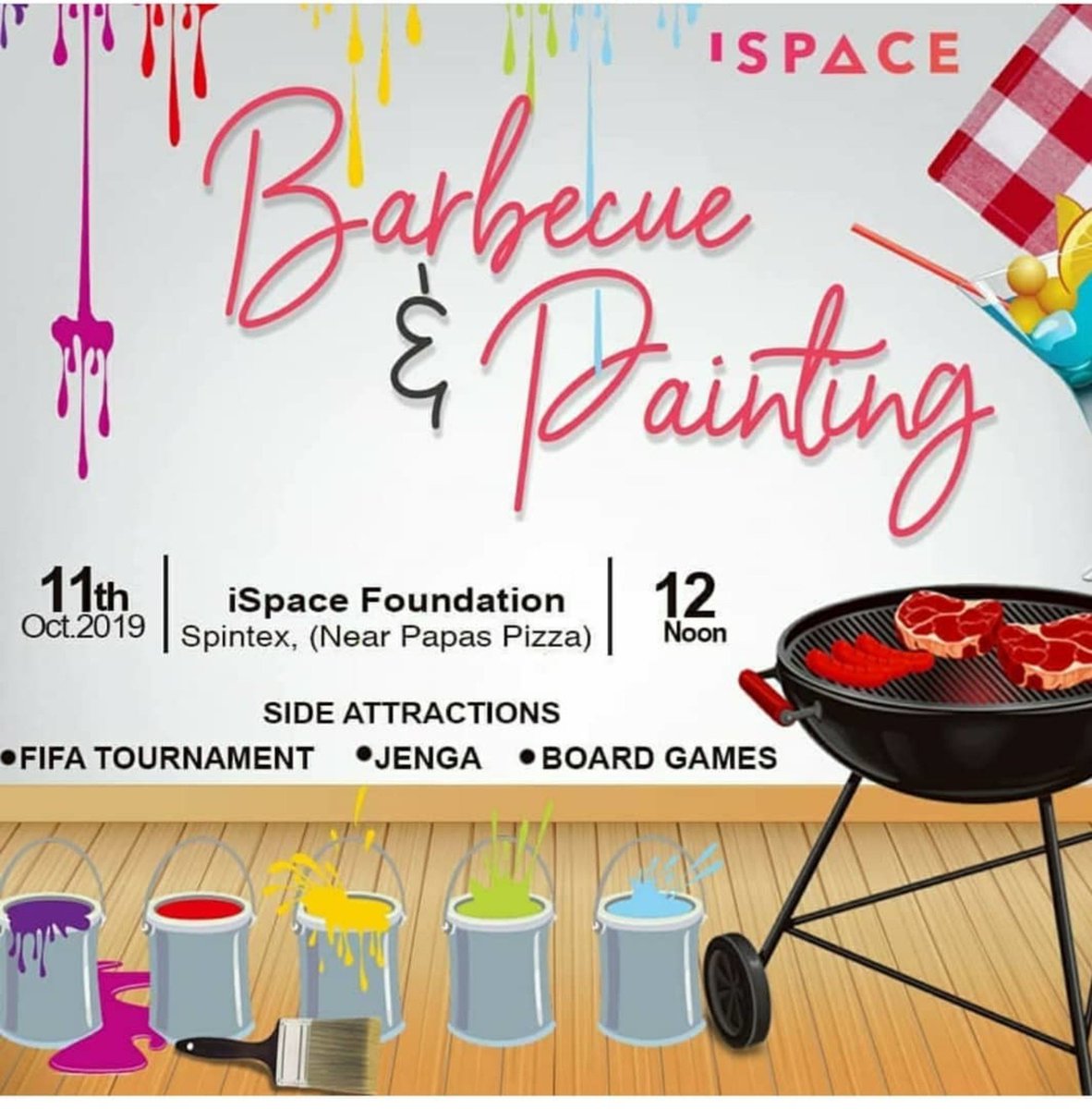 eGotickets's tweet photo. ♛ Barbecue & Painting #Ghana #FridayMeetup #CommunityMeetup #NetworkingSession https://t.co/upK3Sdcc4K cc @iSpaceGh https://t.co/TClNrAHywf