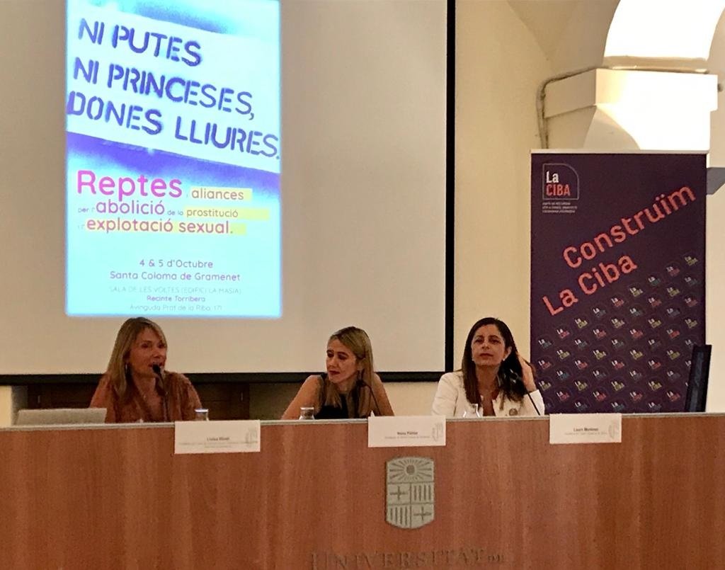 IgualtatDiba's tweet photo. Avui debatim entorn els reptes i les aliances necessàries per l’abolició de la prostitució i #ExplotacioSexual. Sumant esforços avançarem!! A @scgramenet amb @LluisaMoretSabi @nuriaparlon @martinezportell https://t.co/fOpbz8gRYo