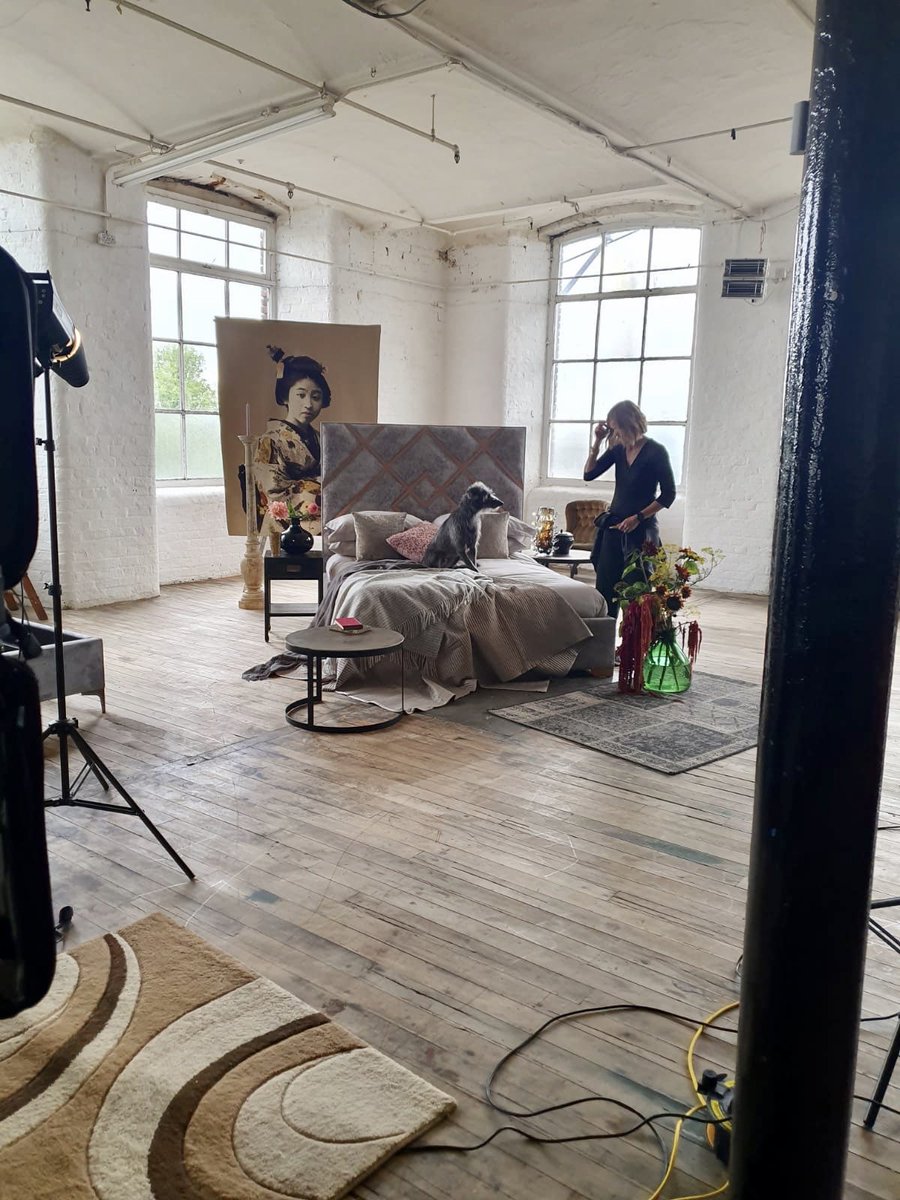 Never work with children &amp; animals. Not even your own animal. This is pretty much the only shot we managed to get of Stanley ‘relaxing’ on one of the beds from my new range. Official launch of 5 designs coming soon... <a href="/malivinguk/">Malivinguk</a> #beds