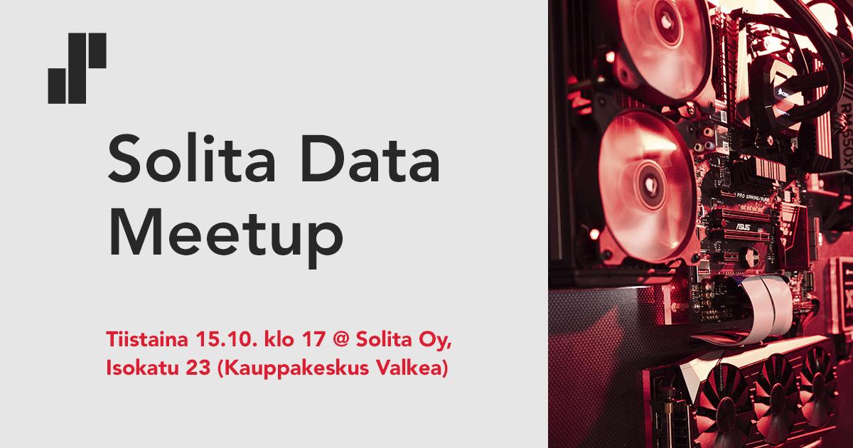Solita_Insights's tweet photo. Ookkonää #oulu'sta? Tykkääkkönää #data'sta? Tule kuuntelemaan Solitan data-asiantuntijoita ja tapaamaan samojen teemojen parissa työskenteleviä kollegoja Solita Data Meetupiin Oulun toimistollemme ti 15.10. klo 17. Ohjelma ja ilmoittautuminen täällä: https://t.co/Pnv5RsyWr9 https://t.co/KkC7YpfqNS