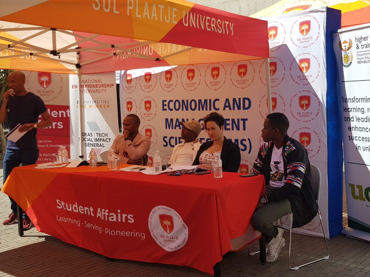 EDHEOffical's tweet image. Panel discussion currently underway @MySPU with Mr Ismael Gouws, KG Smallz, Mrs Sharifa and Mr Linda Dhladhla. #SEW2019 #Beyondideas