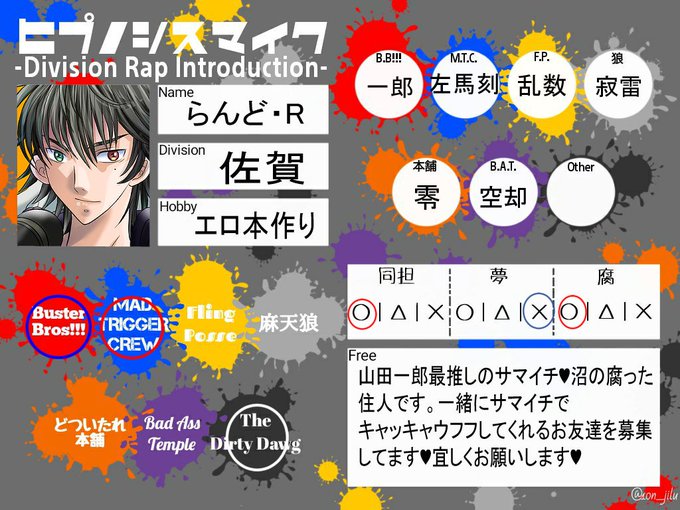 ヒプマイ自己紹介カード を含むマンガ一覧 古い順 2ページ ツイコミ 仮 ヒプマイ自己紹介カード を含むマンガ一覧 古い順 2ページ ツイコミ 仮