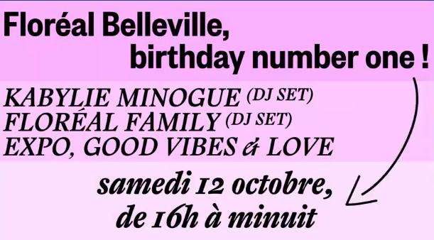 [le Samedi 12 octobre 2019] Le Floréal Belleville vous invite à fêter son 1er anniversaire 👉facebook.com/events/2416058…