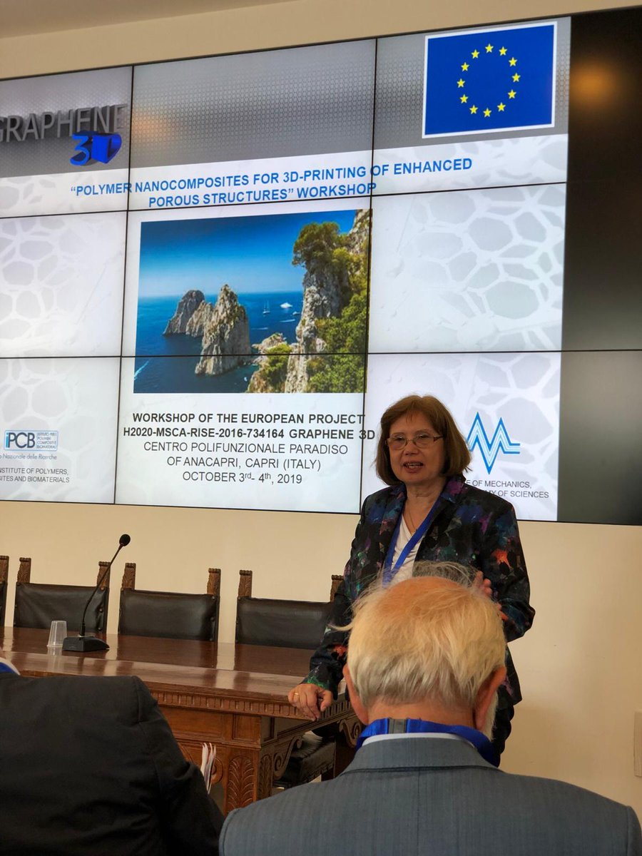 CnrIpcb's tweet image. The 2nd day of &quot;Workshop on polymer nanocomposites for 3D-printing of enhanced porous structures&quot; has begun with the introduction of Prof. Rumiana Kotsilkova from
Bulgarian academy of sciences #Imech and Dr. Marino Lavorgna from #IPCB
#H2020 #MSCA #Graphene3D