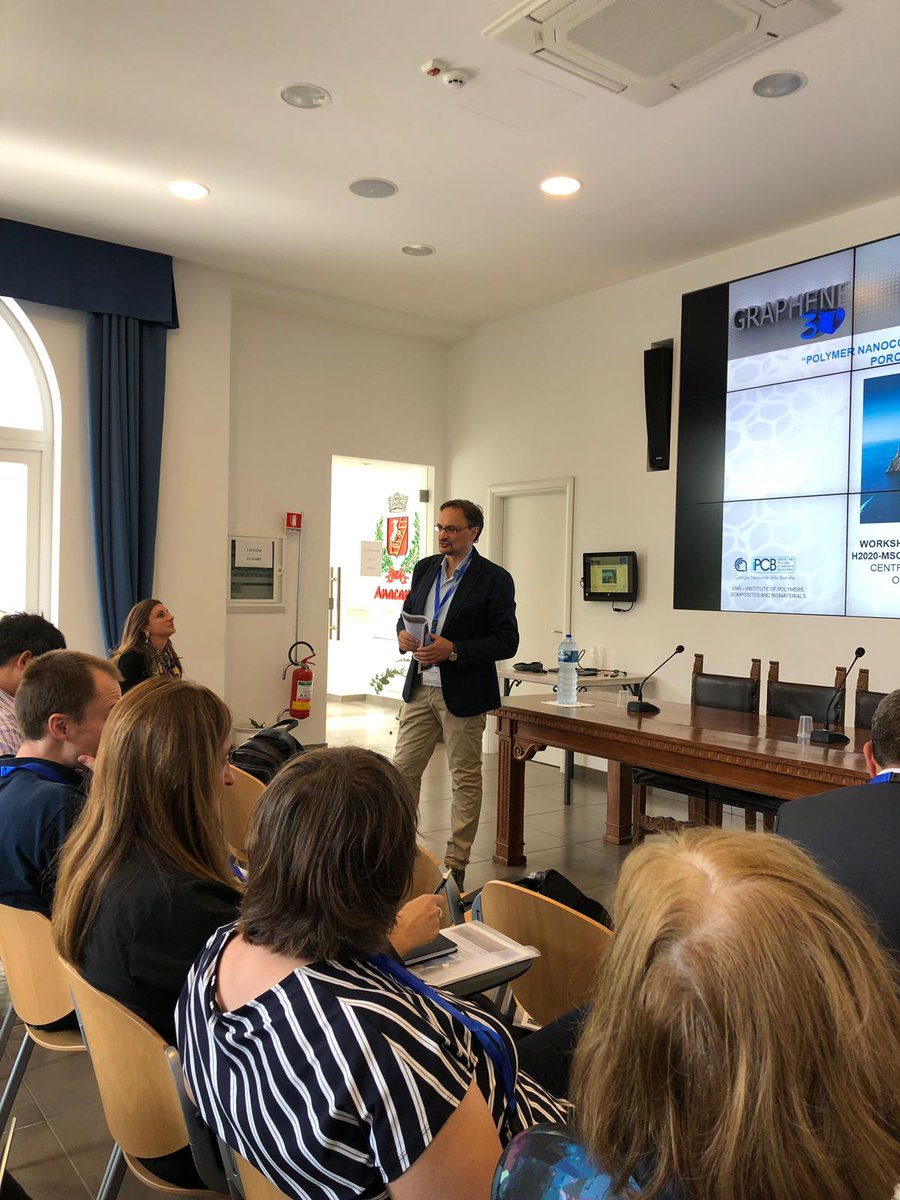 CnrIpcb's tweet image. The 2nd day of &quot;Workshop on polymer nanocomposites for 3D-printing of enhanced porous structures&quot; has begun with the introduction of Prof. Rumiana Kotsilkova from
Bulgarian academy of sciences #Imech and Dr. Marino Lavorgna from #IPCB
#H2020 #MSCA #Graphene3D