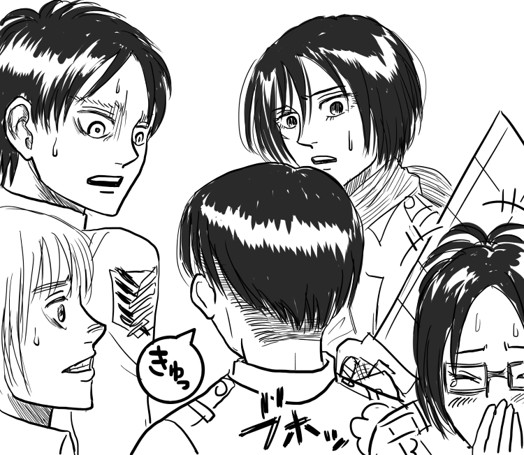 ブビまる あのイラストを見た瞬間思いつきました きゅっ顔の兵長は原作画が尊すぎて描けません 何あのカワイイ生き物は