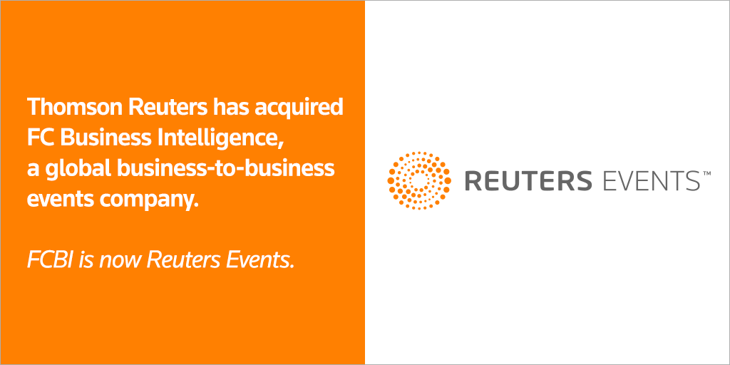 thomsonreuters's tweet photo. Thomson Reuters has acquired FC Business Intelligence Ltd, a global business-to-business events company.

FCBI is now @Reuters Events.

Read more: https://t.co/Mt9aZdchcK https://t.co/8SFtZyKy5N