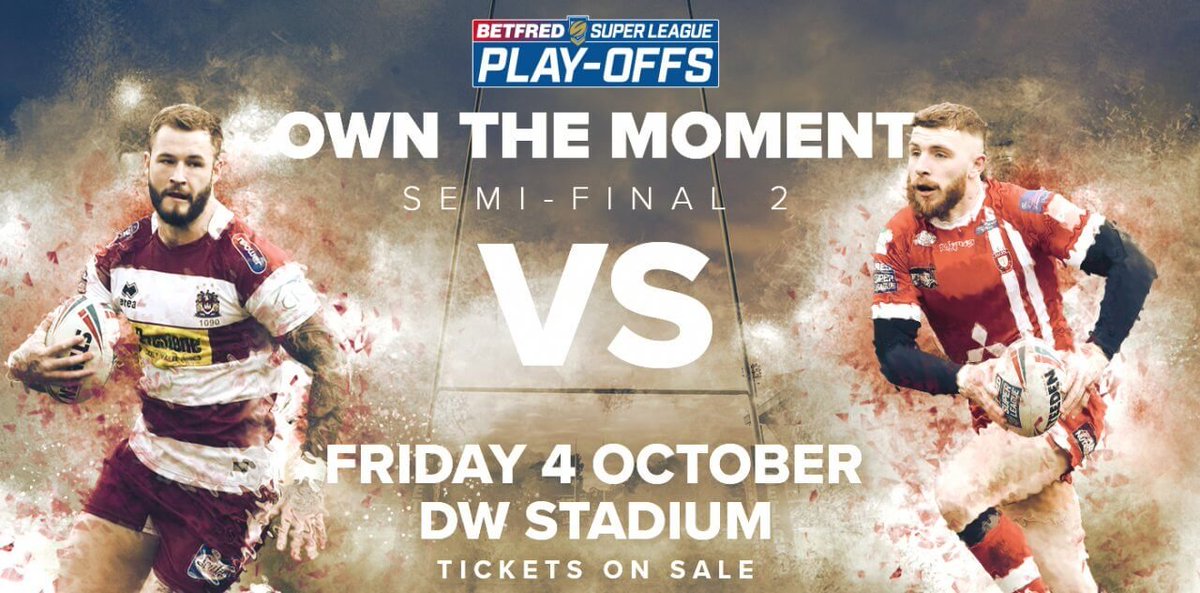 Good luck to <a href="/SalfordDevils/">Salford Red Devils 👹</a> as they take on <a href="/WiganwarriorsRL/">Wigan Warriors 🍒⚪️</a> in tonight's <a href="/Betfred/">Betfred</a> <a href="/SuperLeague/">Betfred Super League</a> play-off semi-final! #OwnTheMoment
💪 #TogetherStronger