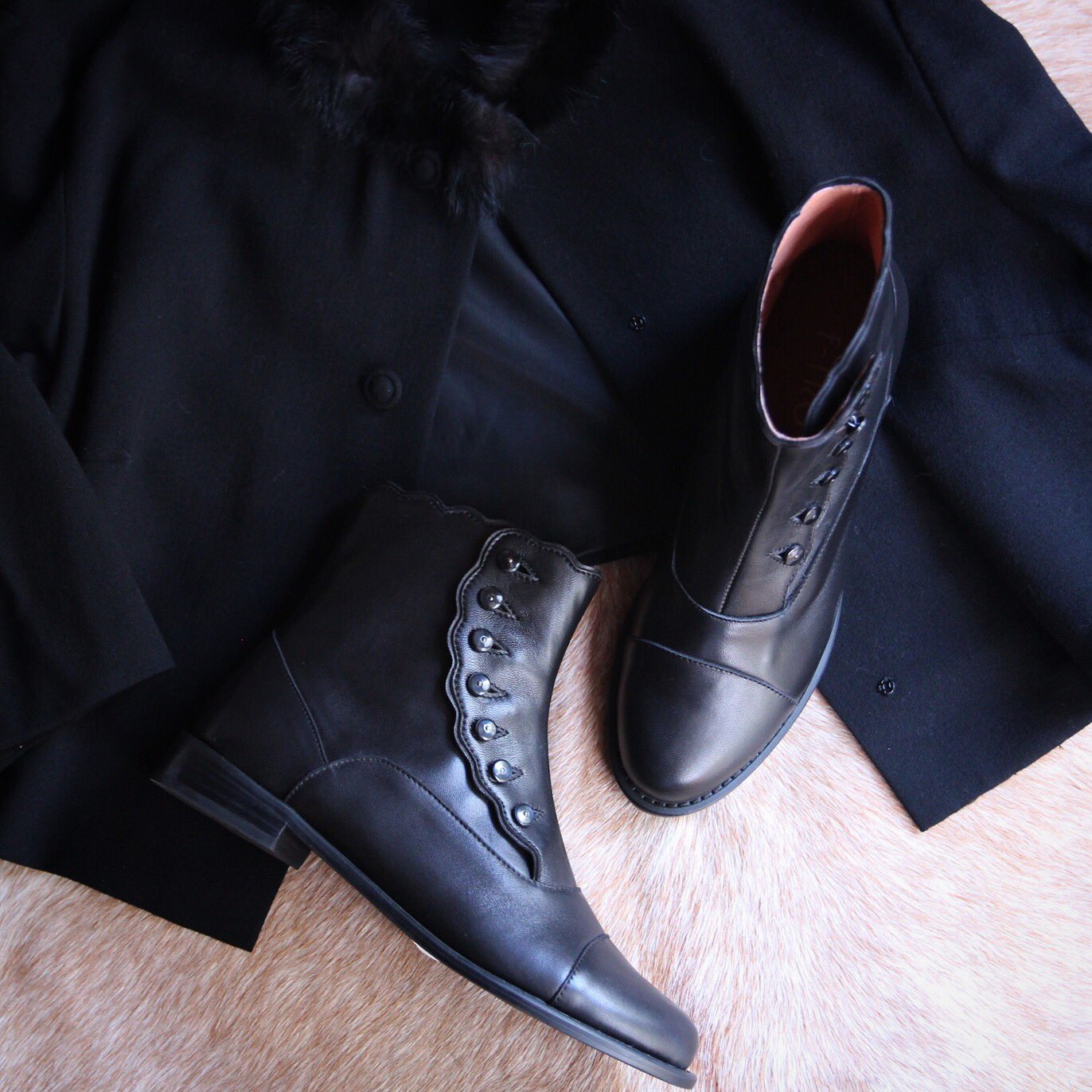 F-TROUPE LEATHER BUTTON BOOTS