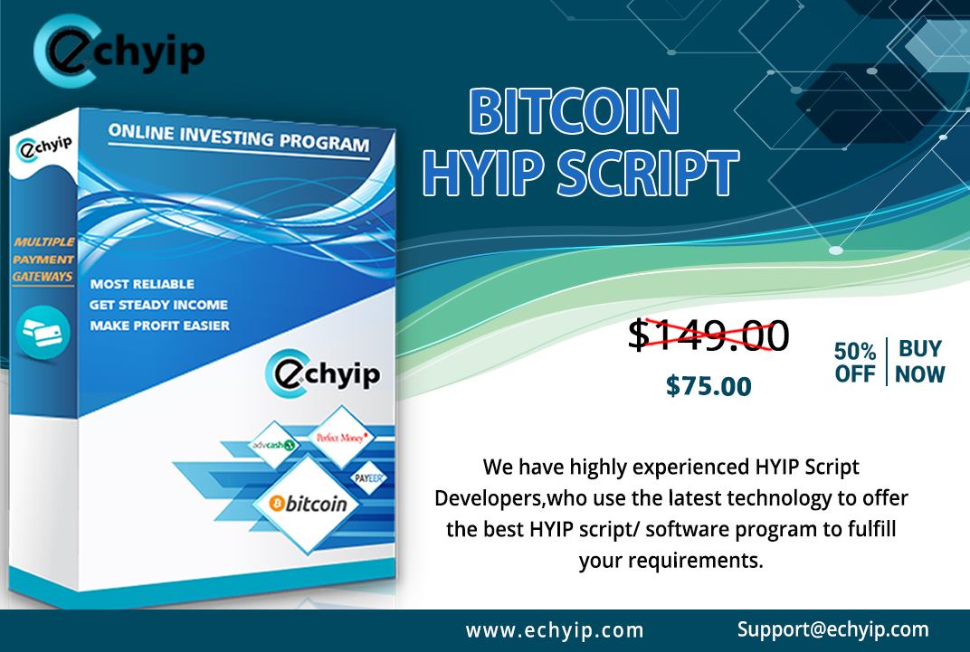 ec_hyip's tweet image. 🔥@ec_hyip gives you a completely #encrypted innovative #Bitcoin_HYIP_Script at a discount price. It contains multiple #features and #functionality like #flexible_templates, #no_backdoors, #user_friendly, and many more.  

So hurry up, Buy now 👉 echyip.com