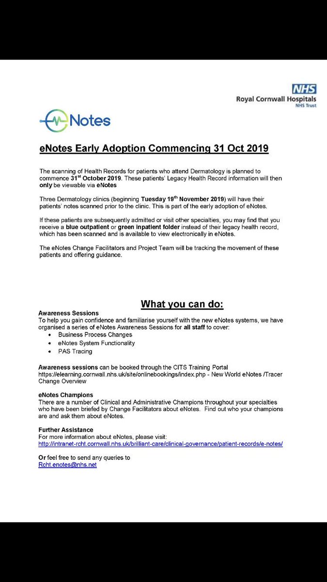 CITS_ITTraining's tweet image. eNotes awareness sessions. How will eNotes affect how you work.l @RCHTWeCare @RCHTeNotes #enotes