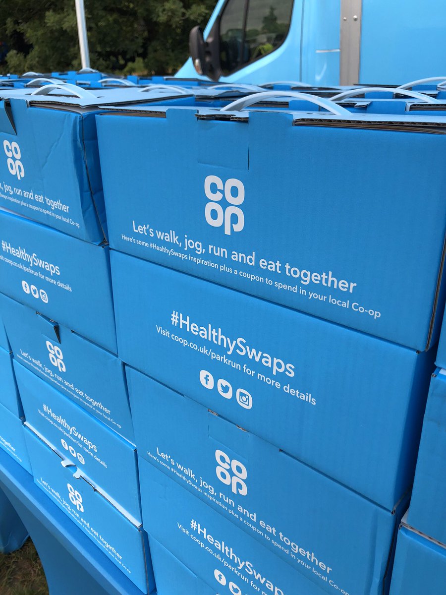 Swap a lie in tomorrow morning for a local @parkrunUK! @coopuk Will be at @heatonparkrun tomorrow with our #HealthySwaps boxes! Our Fairtrade team will also be there talking about 25 years of Fairtrade🍌 it’s also parkrun’s 15th birthday! 🎉 #Fairtrade25 #ItsWhatWeDo