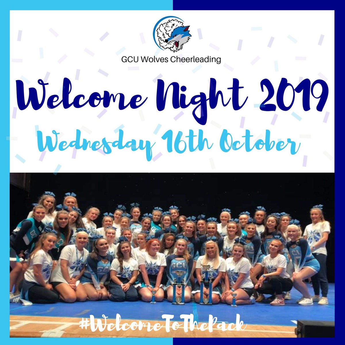 💙⭐️SAVE THE DATE⭐️💙
Wednesday 16th of October will be our official Welcome Night to welcome you all to the team, so save the date because it’s going to be a great night!🤩
The theme for the night will be revealed on Monday so watch this space!💃🏻 #welcometothepack 🐺