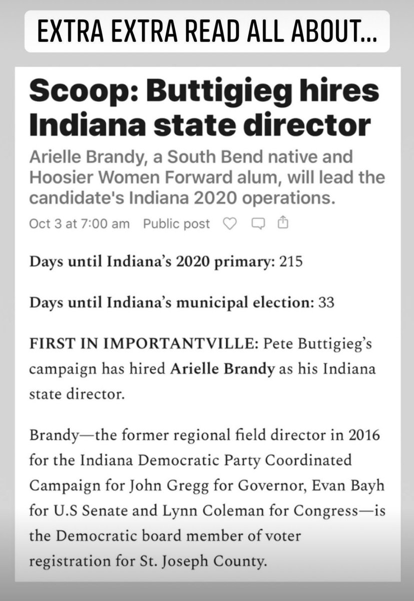 themoveison's tweet photo. THE MOVE... @PeteButtigieg campaign hires @arielle_moyee she will lead the candidate’s 2020 operations.  Congratulations! https://t.co/CkKVDgjDIz