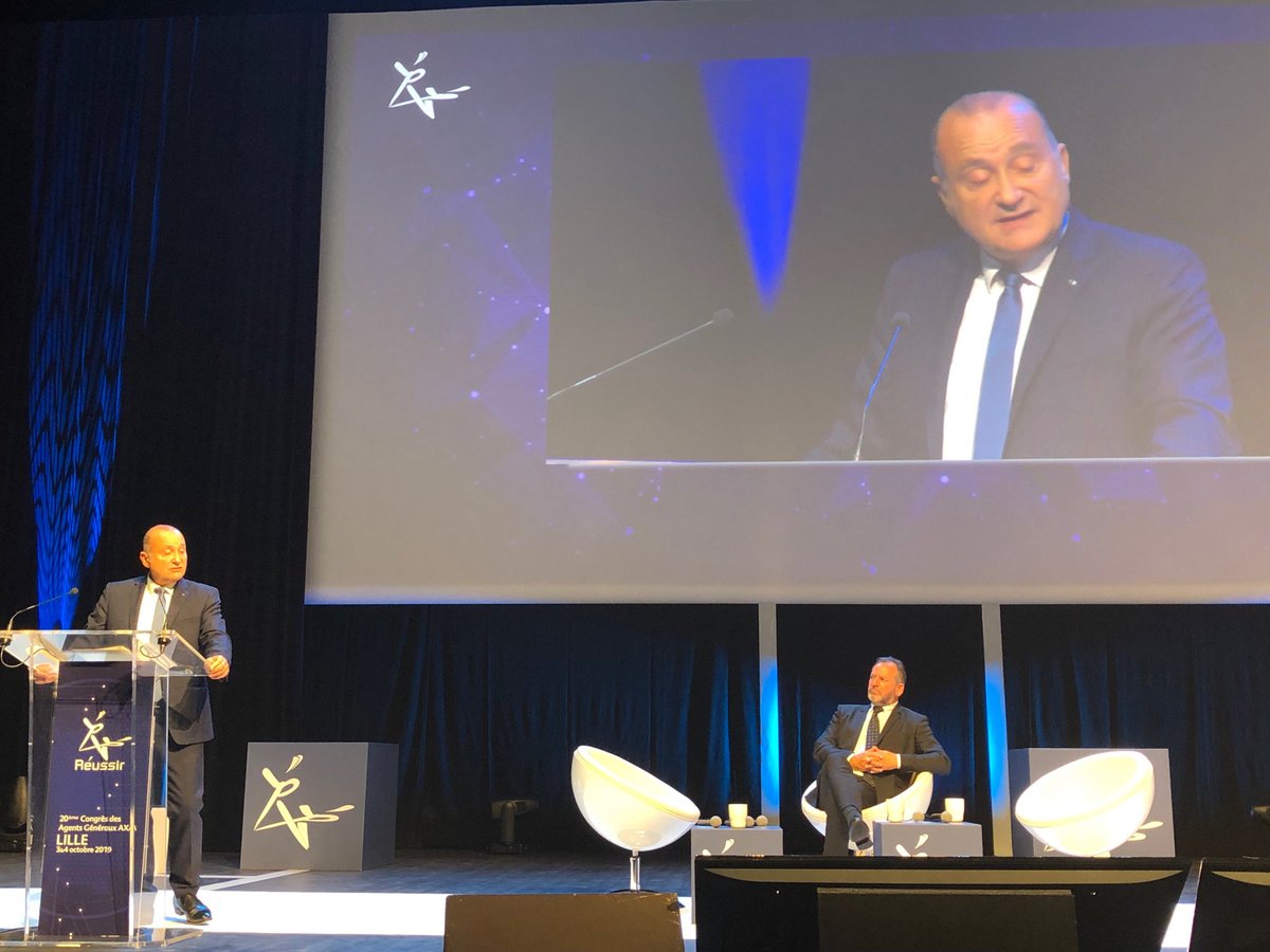 Jacques de Peretti au congrès Reussir des agents généraux AXA: accélérer le développement en Entreprise notamment via les nouveaux outils comme Ose