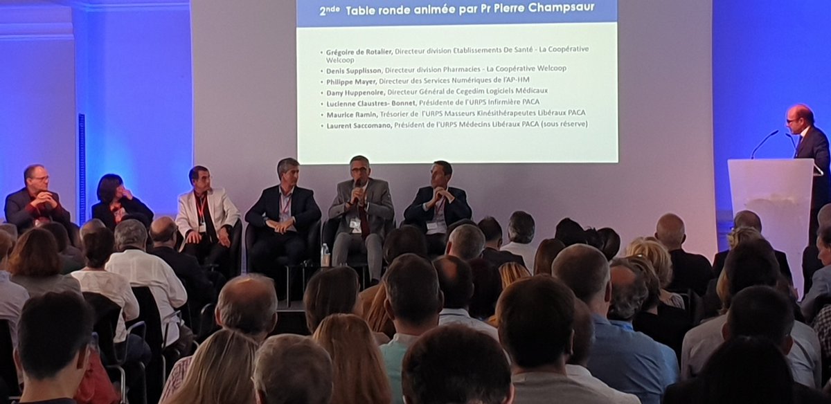 Pharmagest's tweet photo. Denis Supplisson intervient "La force de ce projet est le rassemblement d'éditeurs de logiciels et de corporations parfois concurrentes sur le terrain mais réunis dans un même objectif : la qualité de la prise en charge du patient" https://t.co/9YFvqOgf7b