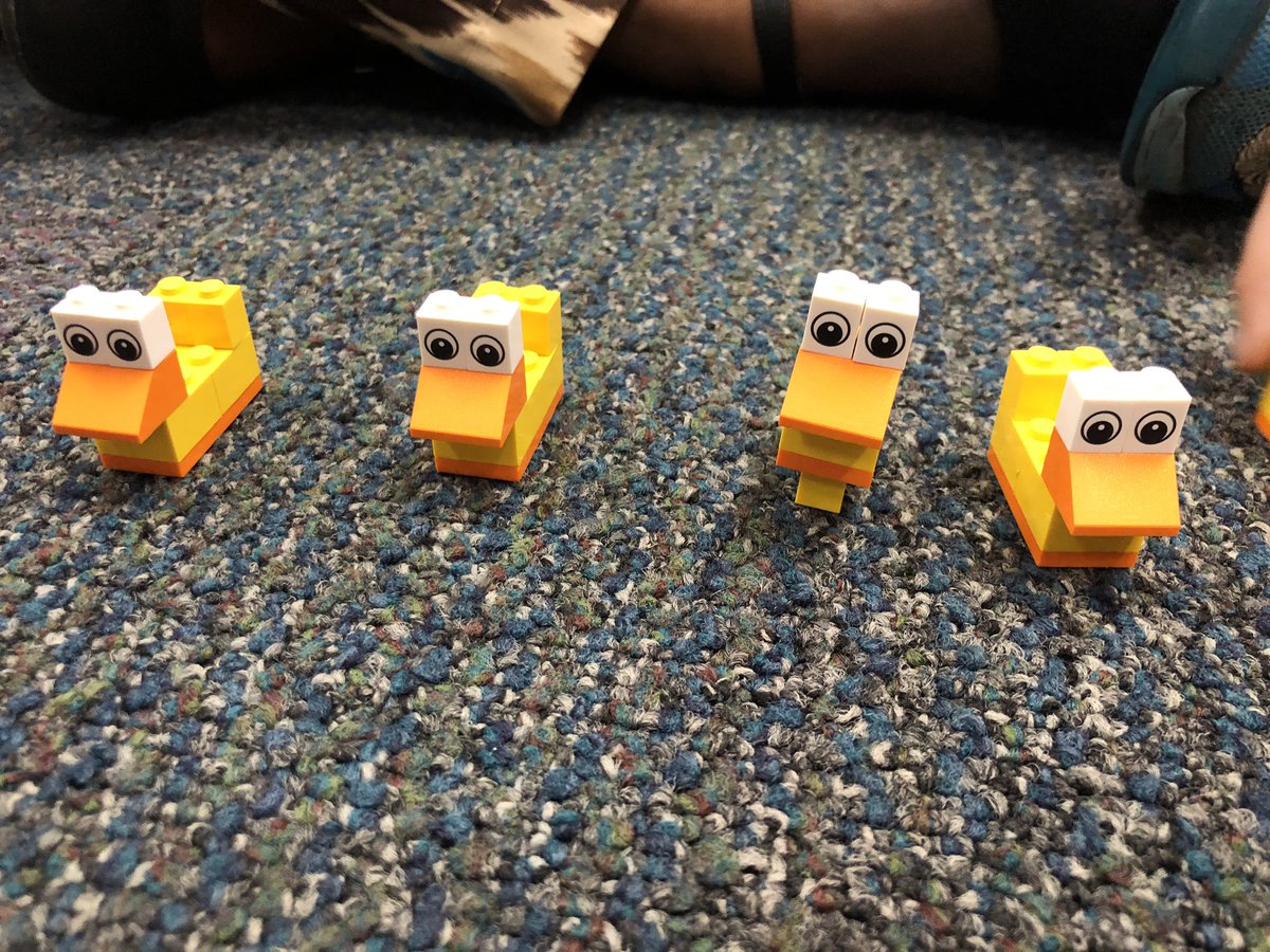kinder_stem's tweet photo. We are using our #LearnToLearn lego kits to build ducks this week in STEM. We used our ducks to recognize how we are all unique. #KinderStem #LibertyHawks #WeLoveLegos 🦆 https://t.co/Cc7tFhlcDf