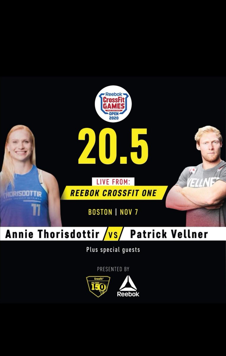 filthy150's tweet photo. @Reebok and @filthy150 have teamed up to bring you the live announcement of 20.5 from Boston, the home of the Irish diaspora 🇮🇪🇺🇲.

@IcelandAnnie Vs @PatVellner 

@CrossFitGames 
@ReebokCrossFit1
#irishintheopen https://t.co/4h3uyrtUOo
