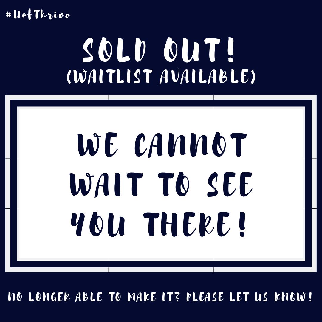 uofthrive's tweet photo. We're excited to announce that we have officially sold out our first event! 

If you haven't secured tickets, we'll be starting a waitlist! If a free space opens up, we will contact you right away.

Thank you for your unconditional support!💙 https://t.co/lEg0jTdWqd