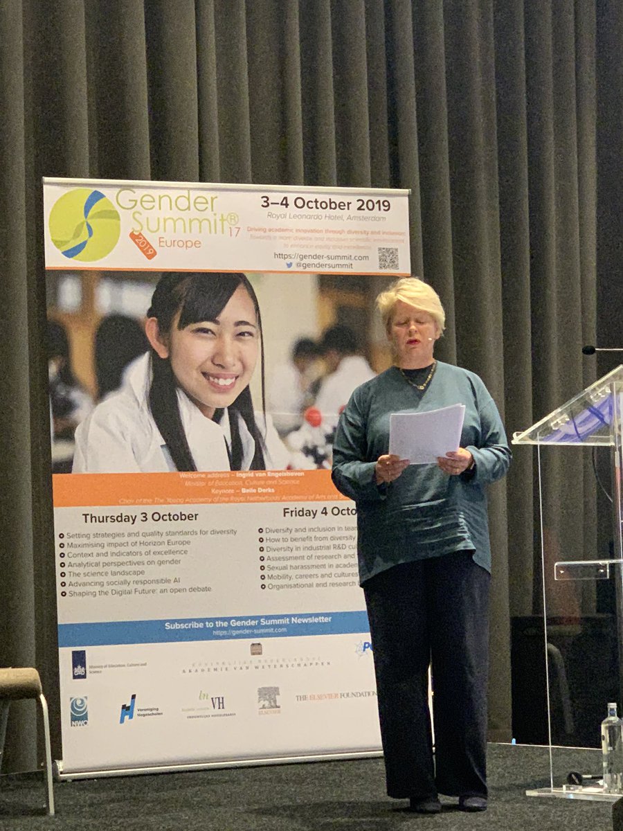 gendersummit's tweet photo. Marjan Hammersma: we need to raise the bar when aiming for change in science and how scientists work: discussions #gs17eu #GenderSummit17 will lead to a Dutch Action Plan to make change in Netherlands https://t.co/D4FhAZacUJ