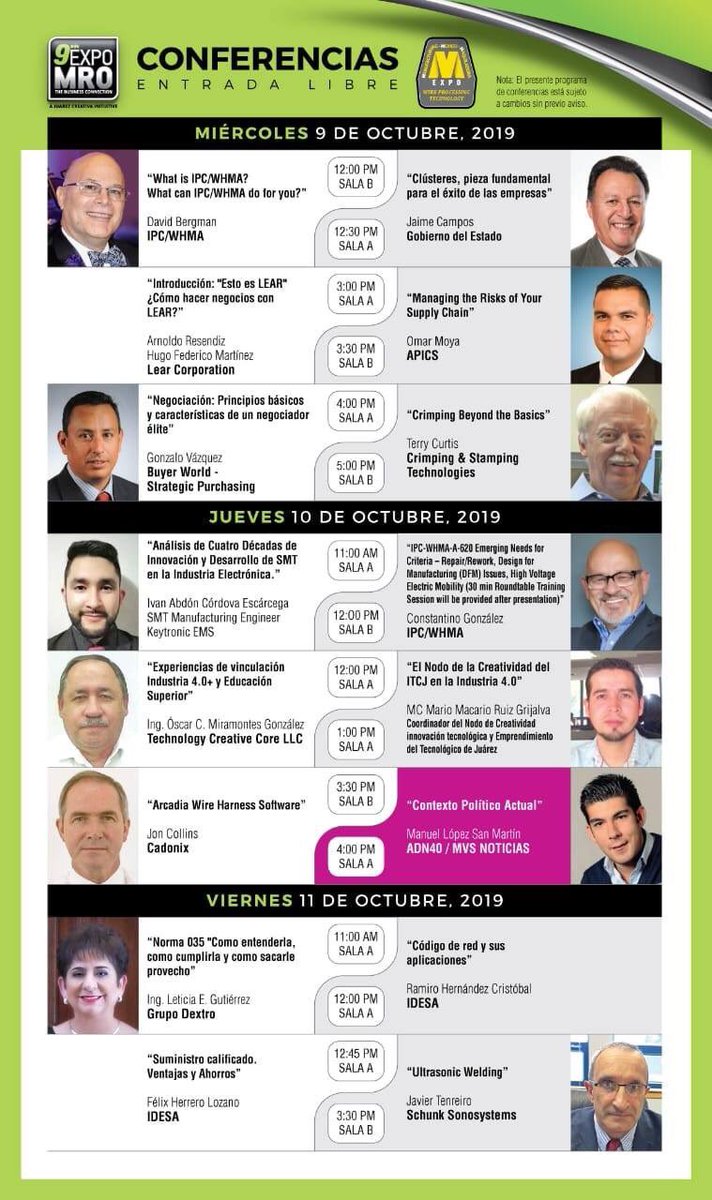 ascmpasojuarez's tweet photo. We are proud to share this post, our instructor Omar Moya will be present in the MRO Expo in Juarez, Chihuahua, Mexico, this Wednesday 10/9 at 3:30PM with the conference “Managing the risks of your Supply Chain” #expomro #supplychain 🔝⛓🎤 https://t.co/BdpniqL5qx